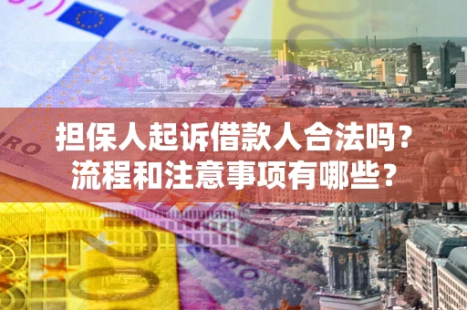 济南担保人起诉借款人合法吗？流程和注意事项有哪些？