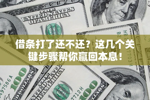 济南借条打了还不还？这几个关键步骤帮你赢回本息！