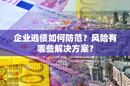 济南企业逃债如何防范？风险有哪些解决方案？