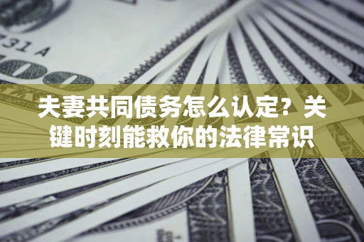 济南夫妻共同债务怎么认定？关键时刻能救你的法律常识