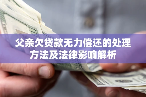济南父亲欠贷款无力偿还的处理方法及法律影响解析