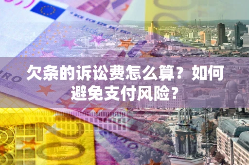 济南欠条的诉讼费怎么算？如何避免支付风险？